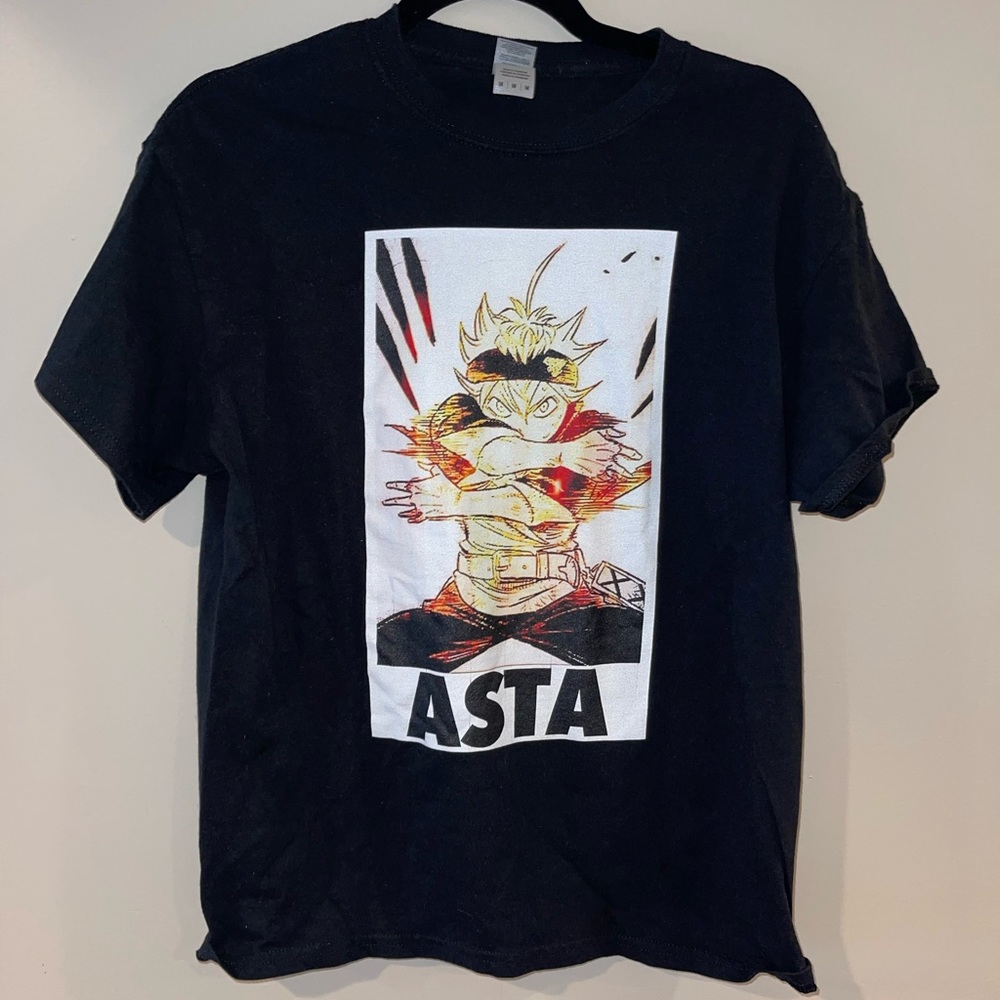 ASTA Anime Graphic Crewneck Short Sleeve T-Shirt UNISEX Heavy Cotton Siz…